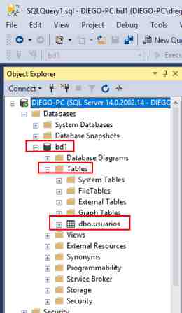 SQL Server Management Studio Object Explorer