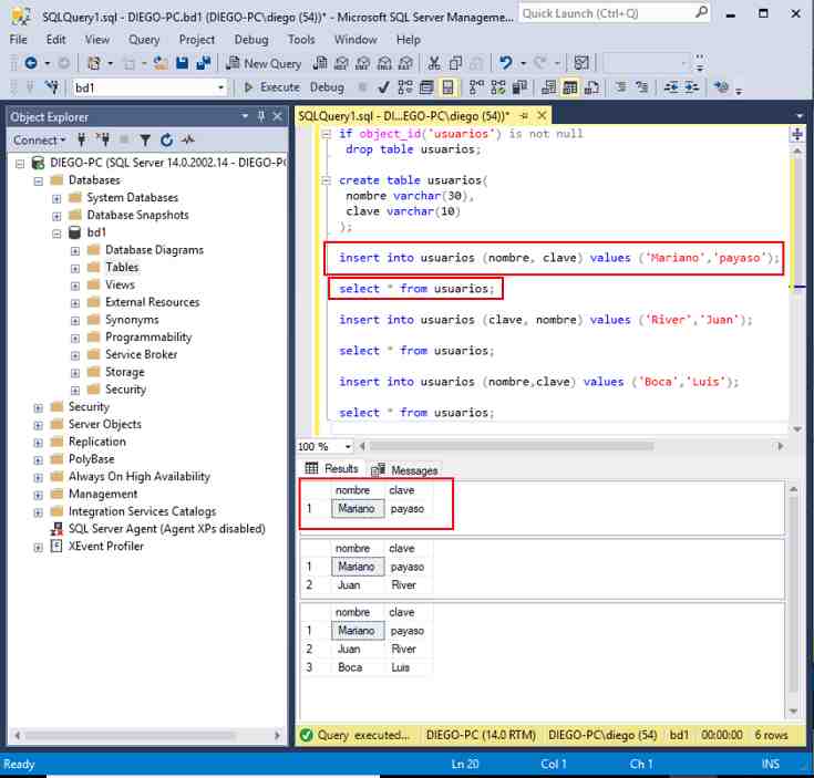 SQL Server Management Studio insert select