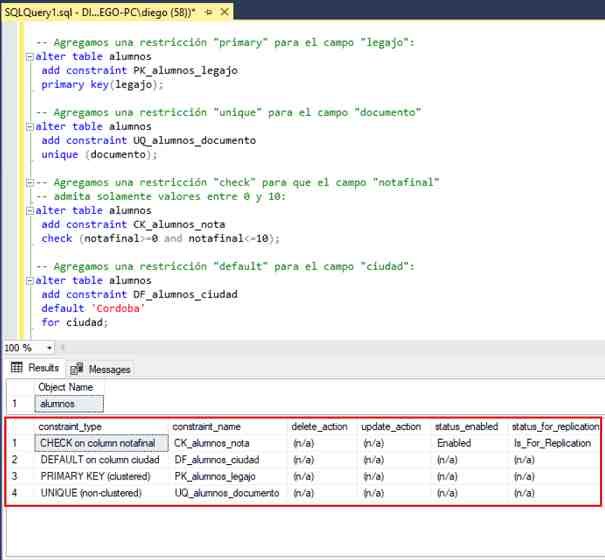 SQL Server Management Studio sp_helpconstraint