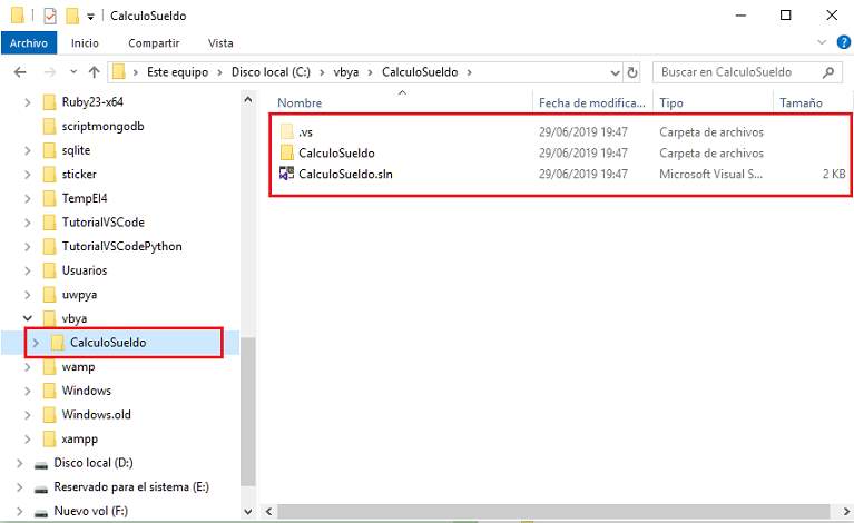 Microsoft Visual Studio - grabar proyecto