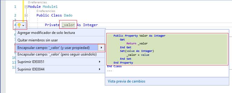 generar propiedad en forma automática Visual Basic .Net con el visual Studio