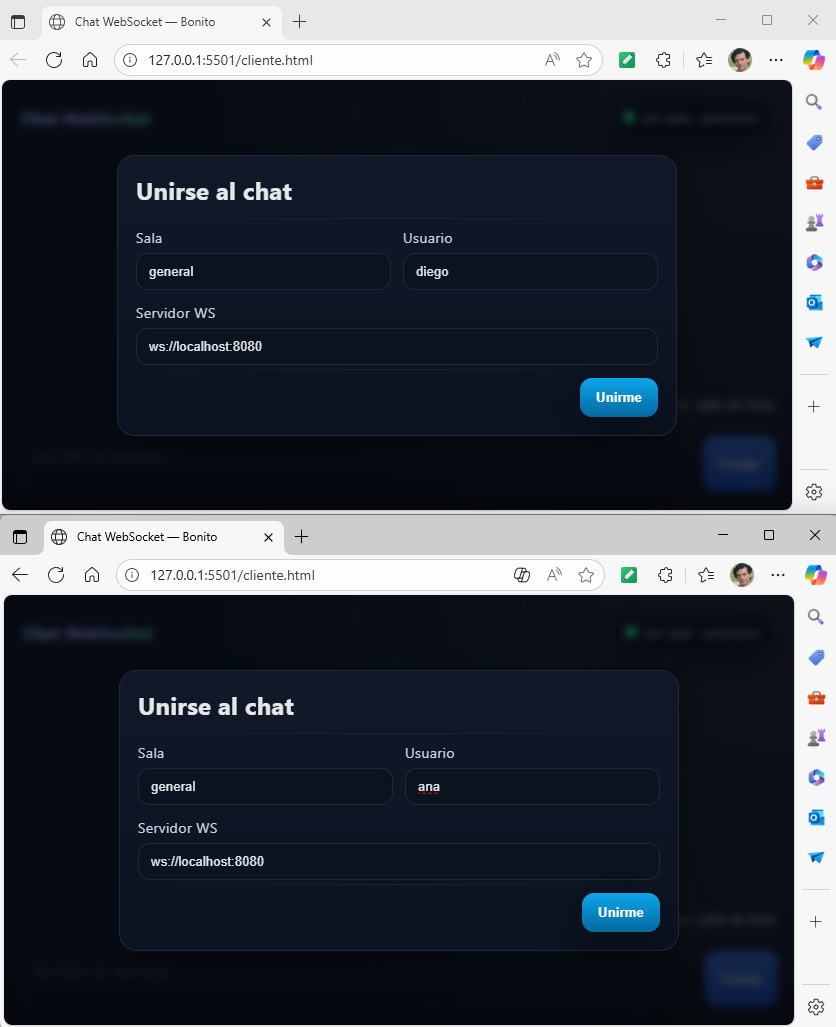 Cliente en el navegador